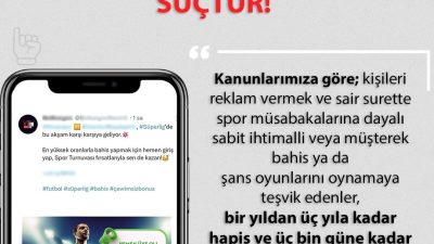 Yozgat Valiliği, sosyal medya ve çevrimiçi platformlarda yasa dışı bahis