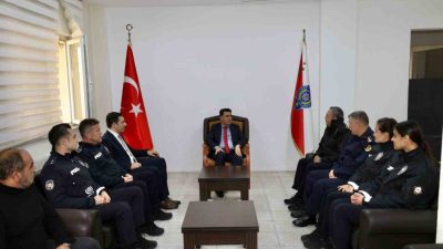 Bilecik Valisi Şefik Aygöl, yılbaşı programı kapsamında Söğüt İlçe Emniyet
