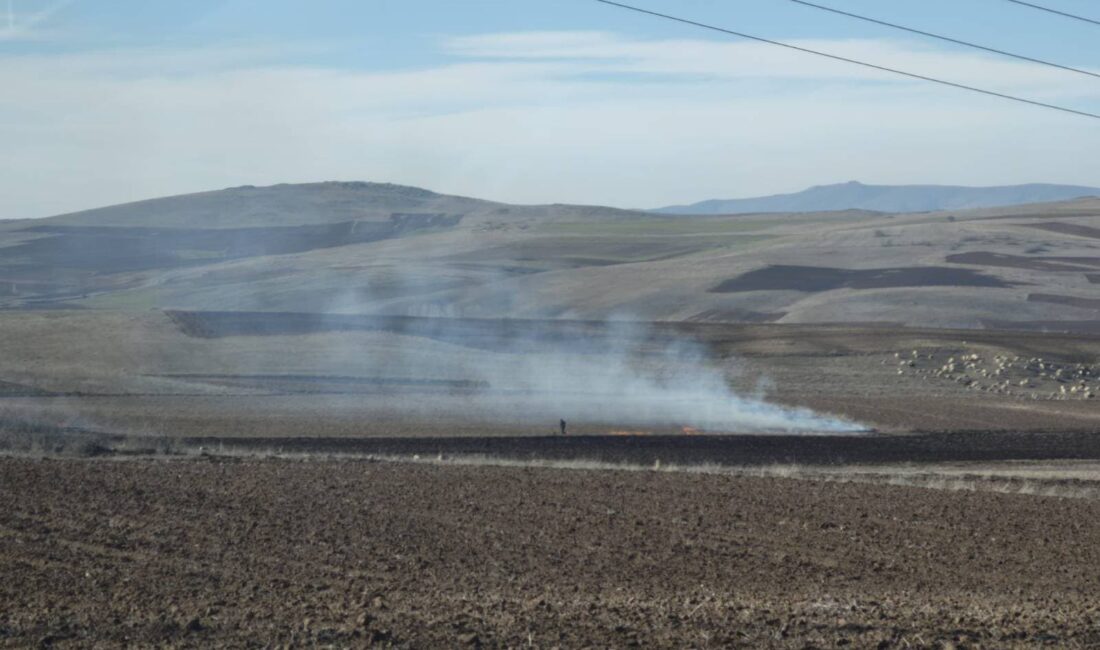Yozgat İl Jandarma Komutanlığı gerçekleştirdikleri devriye faaliyeti sırasında anız yangınına