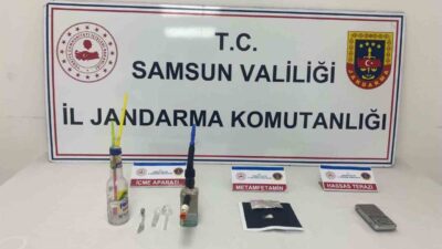 Samsun'da firari olan M.K., jandarma tarafından evinde uyuşturucu ile yakalandı.