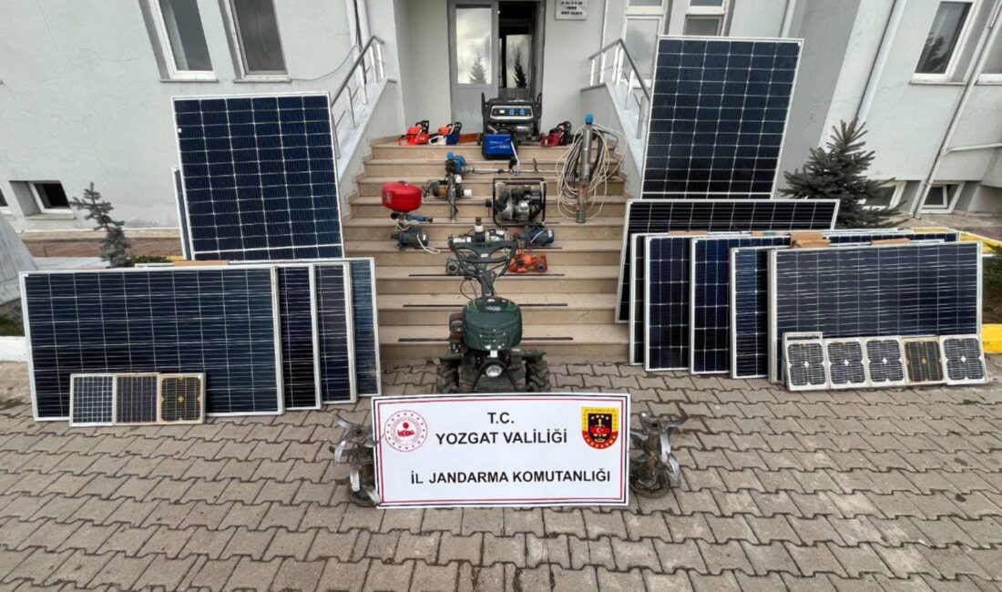 Yozgat İl Jandarma Komutanlığı ekipleri, çeşitli tarihlerde meydana gelen hırsızlık