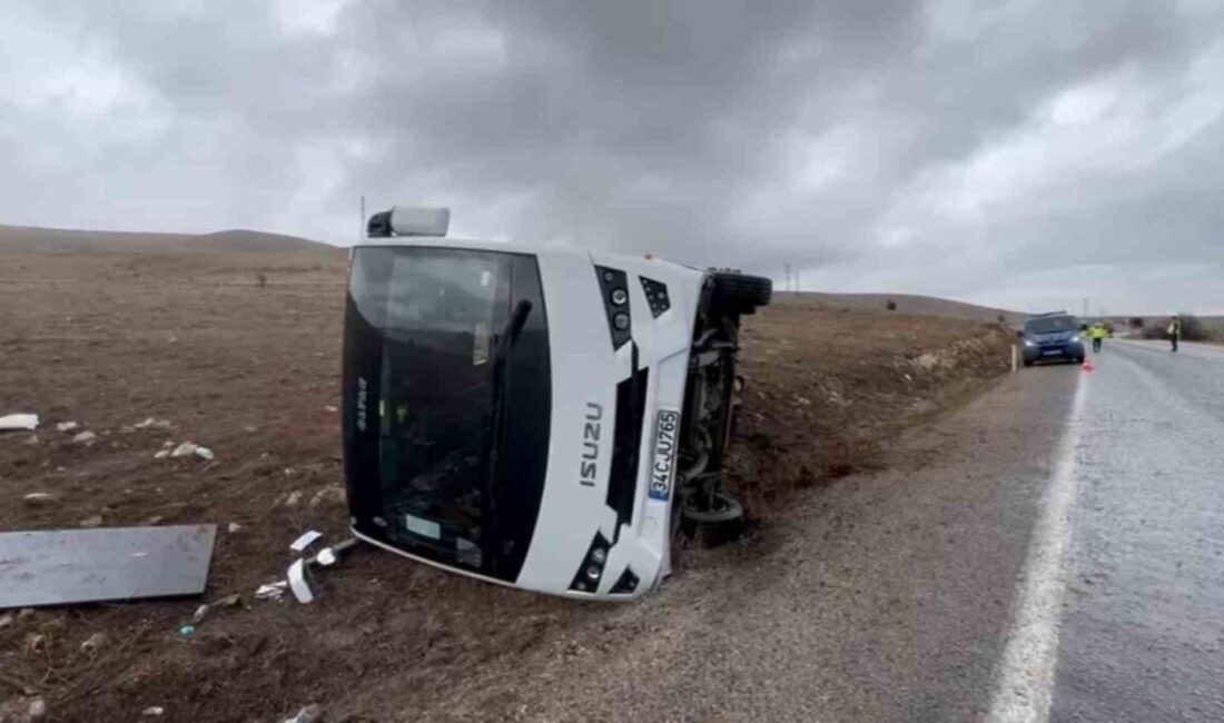 Afyonkarahisar'da tur otobüsünün devrilmesi sonucu 3 Çinli turist hafif yaralandı.