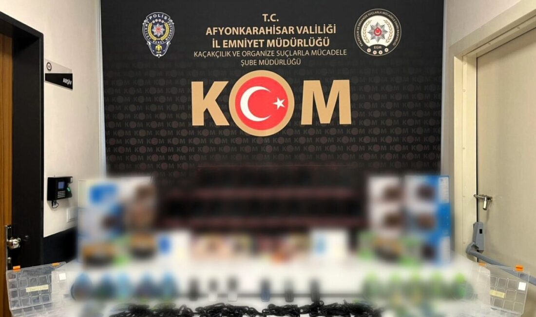 Afyonkarahisar’da kaçakçılıkla mücadele sürüyor Afyonkarahisar İl Emniyet Müdürlüğü,