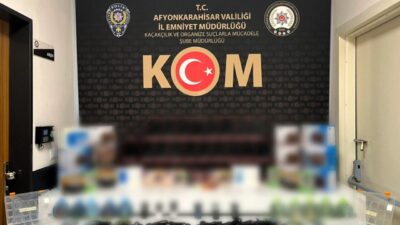 Afyonkarahisar İl Emniyet Müdürlüğü, kaçakçılıkla mücadele kapsamında gerçekleştirdiği operasyonda 2