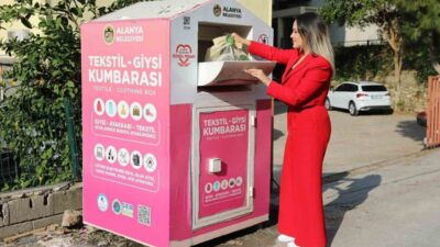 Alanya Belediyesi'nin 4 ayda 353 giysi kumbarasından topladığı 150 bin