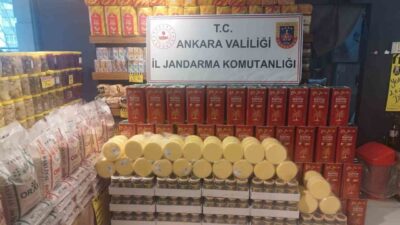 Ankara'da gerçekleştirilen operasyonda, sahte gıda üreten iş yerlerinde 1 milyon