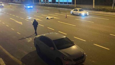 Ankara'da gece saatlerinde araçtan atlayan İ.Ö., başka bir aracın çarpması