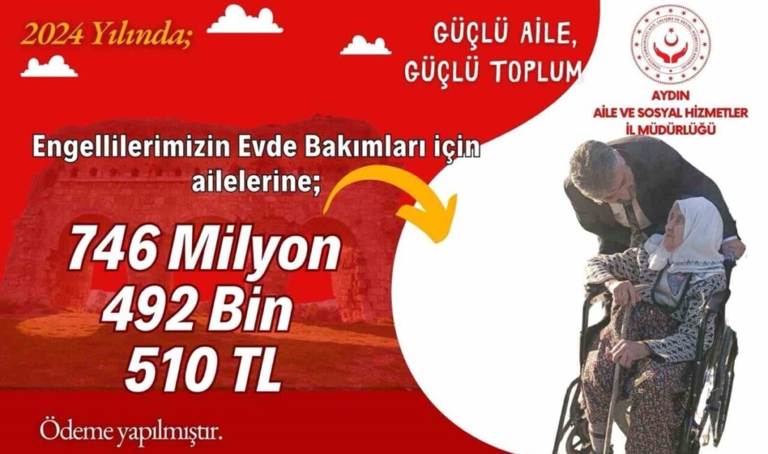Aydın'da 2024 yılında evde bakım hizmetleri için 746 milyon 492