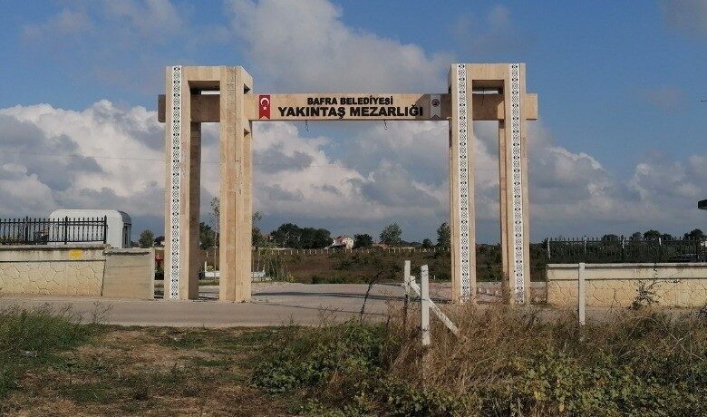 Samsun Bafra Belediyesi'ne ait mezarlıkta zimmete para geçirme suçlamasıyla yapılan