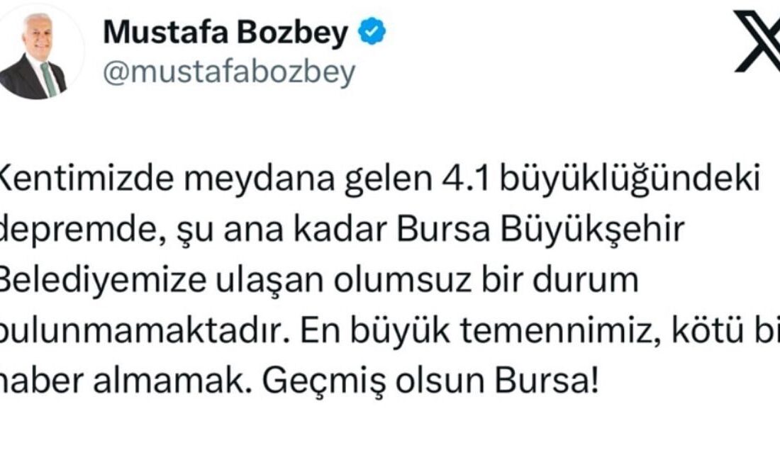 Bursa Büyükşehir Belediye Başkanı Mustafa Bozbey, Nilüfer ilçesinde meydana gelen