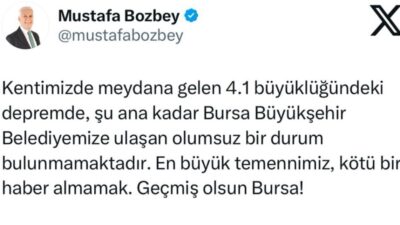 Bursa Büyükşehir Belediye Başkanı Mustafa Bozbey, Nilüfer ilçesinde meydana gelen