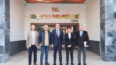 Aydın Büyükşehir Belediyesi yetkilileri, Koçarlı Belediye Başkanı Özgür Arıcı'yı ziyaret