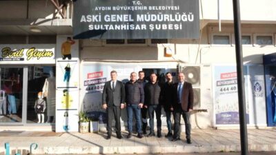 Aydın Büyükşehir Belediyesi ve ASKİ yetkilileri, Sultanhisar Belediye Başkanı Osman