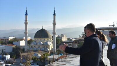 Buharkent'te yapımı devam eden kapalı pazaryeri ve katlı otopark projesi