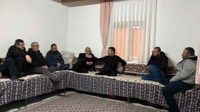 Bünyan Belediye Başkanı Selahattin Metin ve heyeti, kavgada yaralananları ziyaret