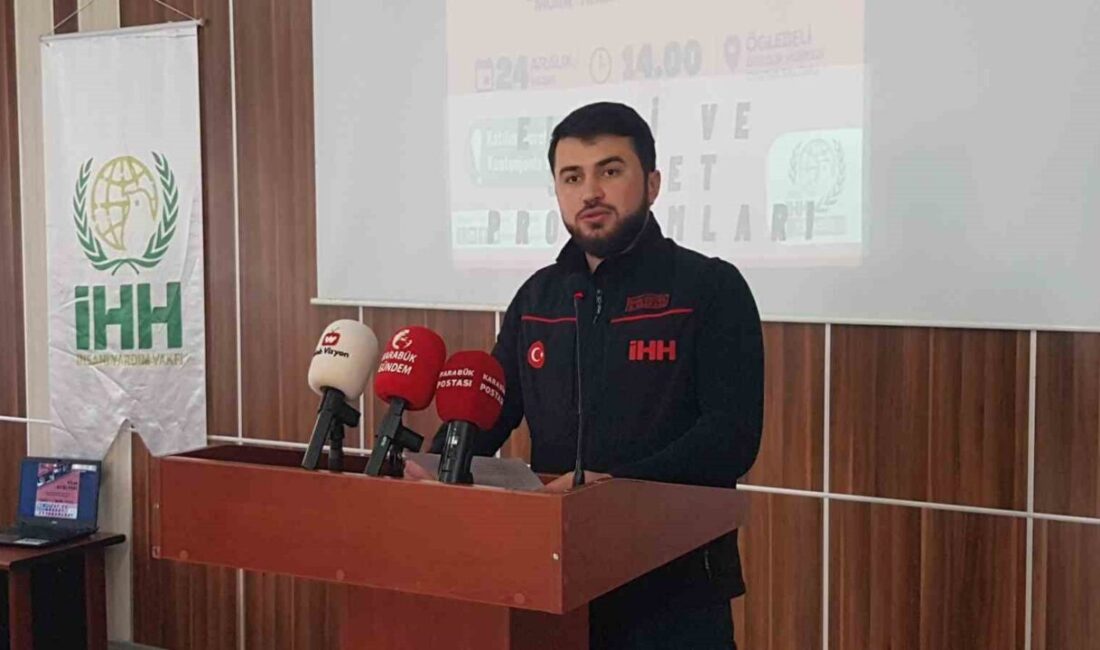 İHH Karabük Şube Başkanı İbrahim Şentürk ve yönetimi, basın mensuplarına