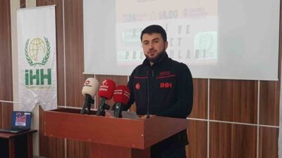 İHH Karabük Şube Başkanı İbrahim Şentürk ve yönetimi, basın mensuplarına
