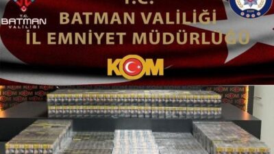 Kaçakçılık ve Organize Suçlarla Mücadele Şube Müdürlüğü ekipleri Batman'da durdurdukları