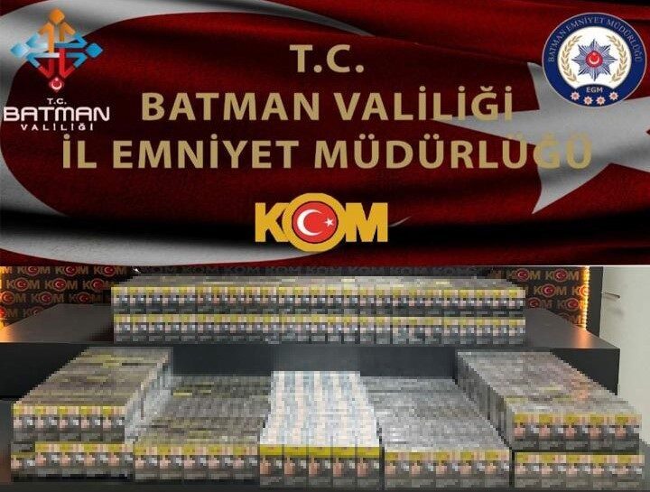 Batman’da bin 940 paket gümrük kaçağı sigara ele geçirildi Kaçakçılık ve Organize Suçlarla