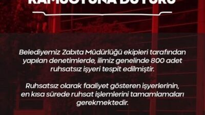 Amasya’da 800 işyerinin ruhsatsız olduğu denetimlerle belirlendi. Amasya Belediye Başkanı