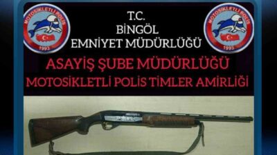 Bingöl'de jandarma ekipleri tarafından yapılan çalışmada ruhsatsız bir tüfek ele