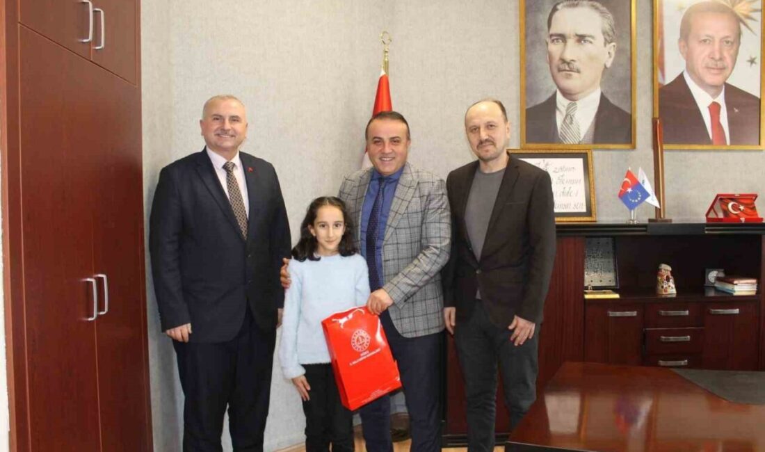 Bostanlık İlkokulu Öğrencisi Ayşe Küçükakıncı il birincisi oldu Düzce'de düzenlenen resim yarışmasında