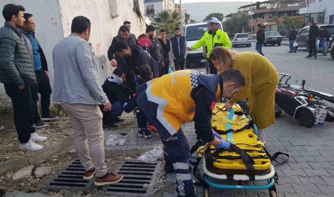 Aydın’ın Buharkent ilçesinde meydana gelen trafik kazasında iki motosiklet çarpıştı,