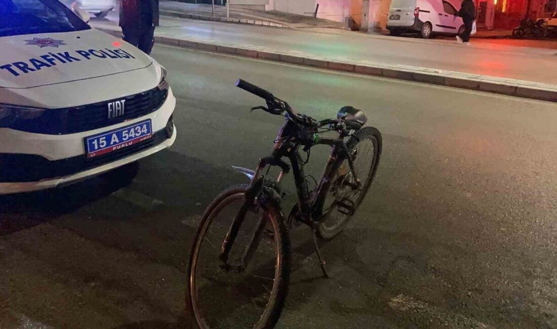 Bisiklet sürerken kaza yapan Gülsüm K., Burdur'da hafif ticari aracın