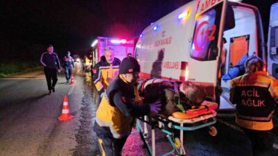 Bursa'da tır ile otomobil çarpıştı, 3 kişi yaralandı. İtfaiyenin müdahalesiyle