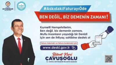 Denizli Su ve Kanalizasyon İdaresi, "Askıda Fatura" kampanyası ile ihtiyaç
