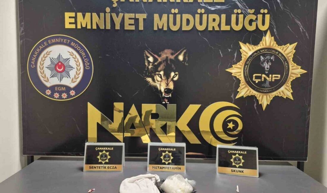 Çanakkale’de yapılan operasyonda 1 kilo 50 gram metamfetamin ele geçirildi.
