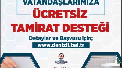 Denizli Büyükşehir Belediyesi, 65 yaş üstü vatandaşların evlerindeki su ve