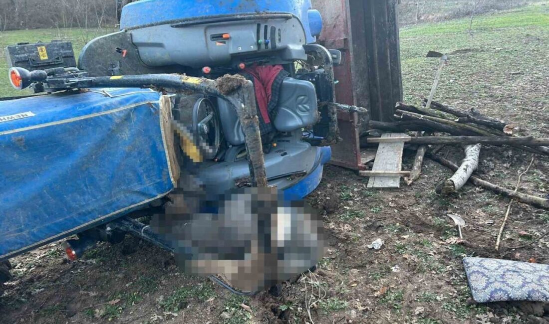 Devrilen traktörün altında kalan sürücü hayatını kaybetti Bursa İnegöl'de traktör kazasında
