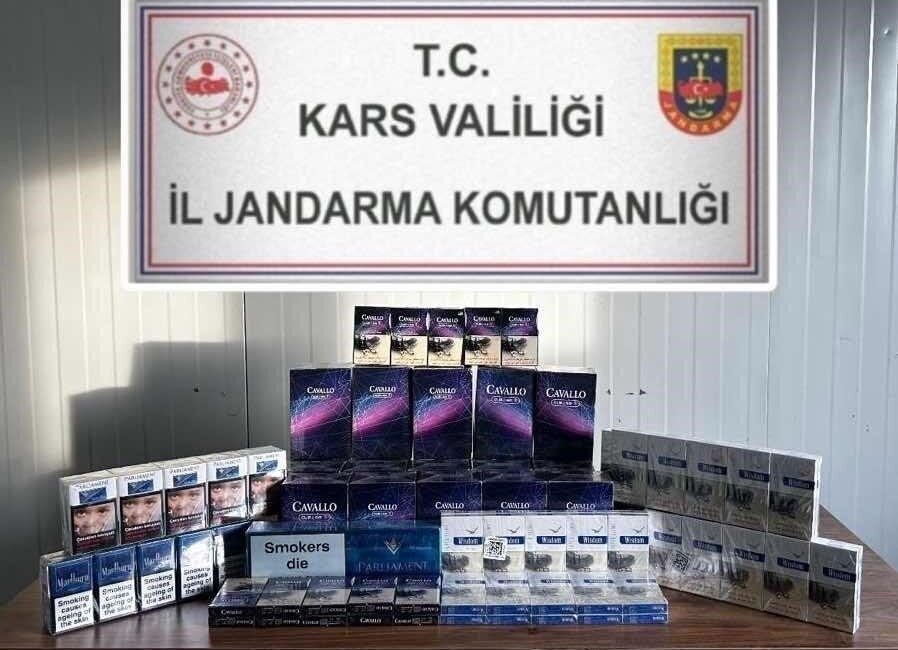 Kars İl Jandarma Komutanlığı, Digor ilçesinde kaçak sigara ticareti yapan