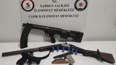 Samsun Canik'te düğünde silahla havaya ateş eden 3 kişi polis