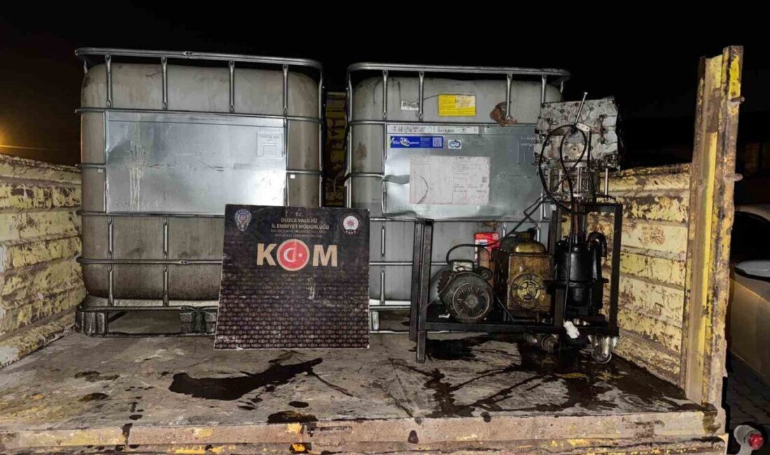 Düzce’de bin 680 litre kaçak akaryakıt ele geçirildi Düzce'nin Kaynaşlı ilçesinde yapılan