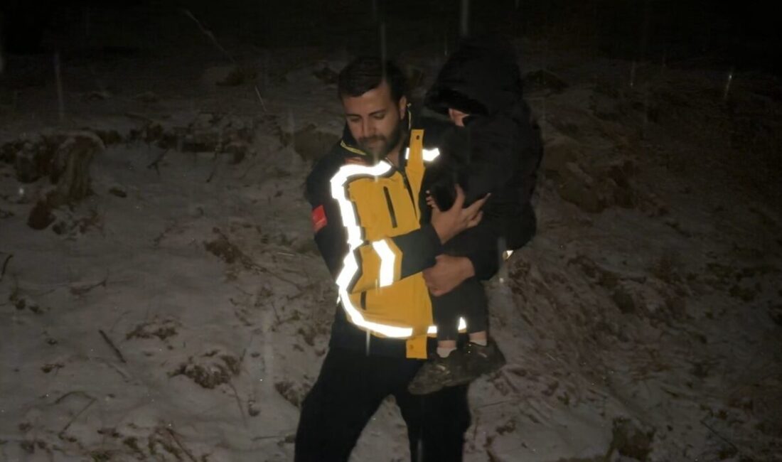 Yüksekova'nın Onbaşılar köyünde kar nedeniyle yol kapandı. Hasta çocuk Mir