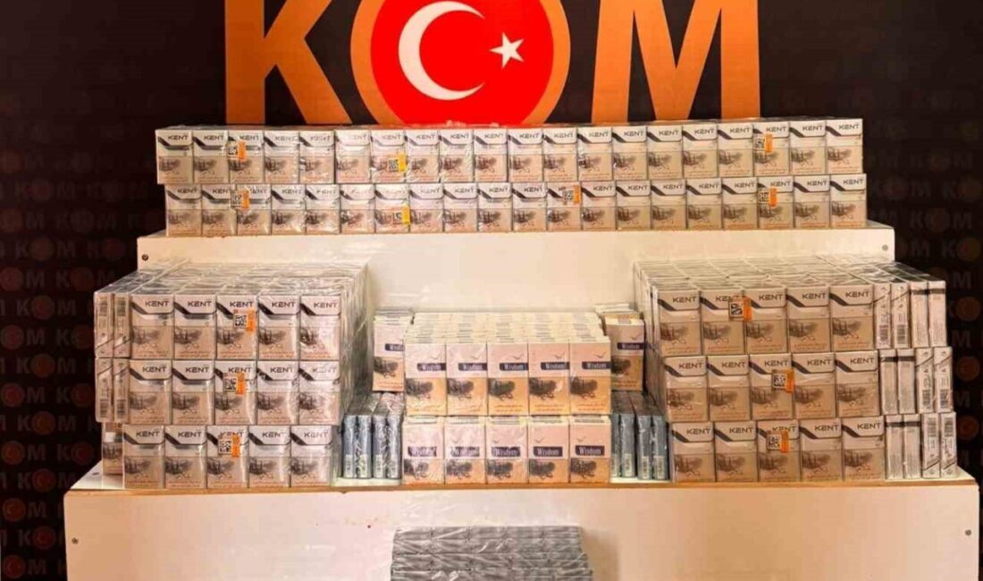 Erciş ilçesinde polisin yaptığı operasyonda bin 700 paket gümrük kaçağı