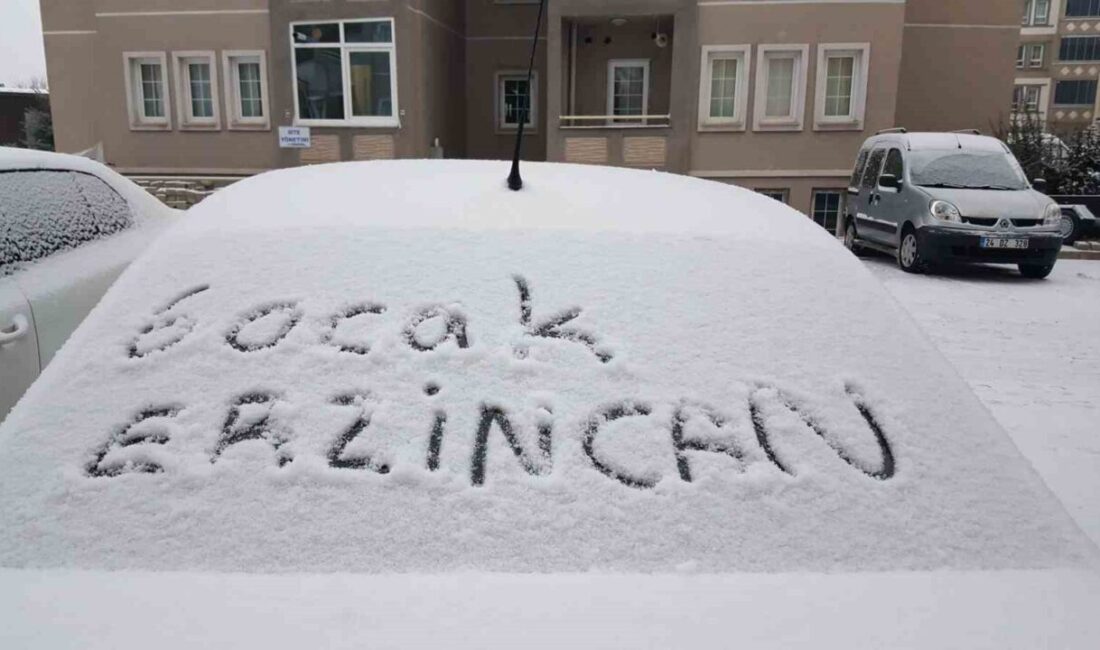 Erzincan güne kar yağışıyla uyandı Erzincan'da şehir merkezi ve