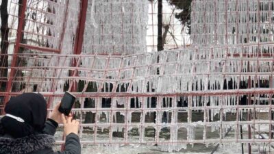 Erzincan, Otlukbeli ilçesinde eksi 22,2 dereceye kadar düşen hava sıcaklığıyla