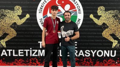 Erzincanlı atlet Mahir İçli, İstanbul'da düzenlenen U20 Atletizm Türkiye Salon