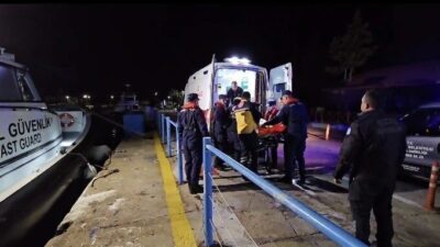 Gökçeada'da bir vatandaşın rahatsızlanması üzerine Sahil Güvenlik Komutanlığı ekipleri tıbbi