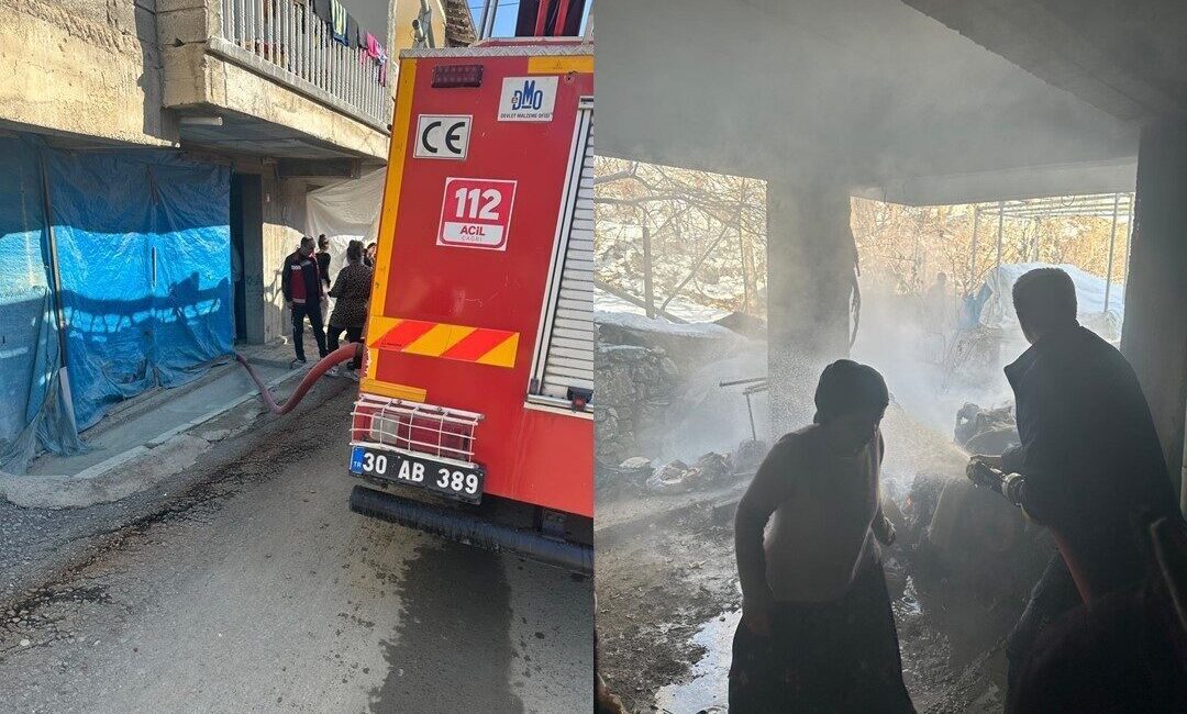 Hakkari’de korkutan yangın Hakkari'nın Bağlar Mahallesi'nde Halil