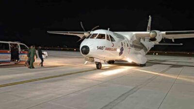 Hava Kuvvetleri'ne ait ambulans uçağı, Ordu'dan Erzincan'a acil karaciğer greftini