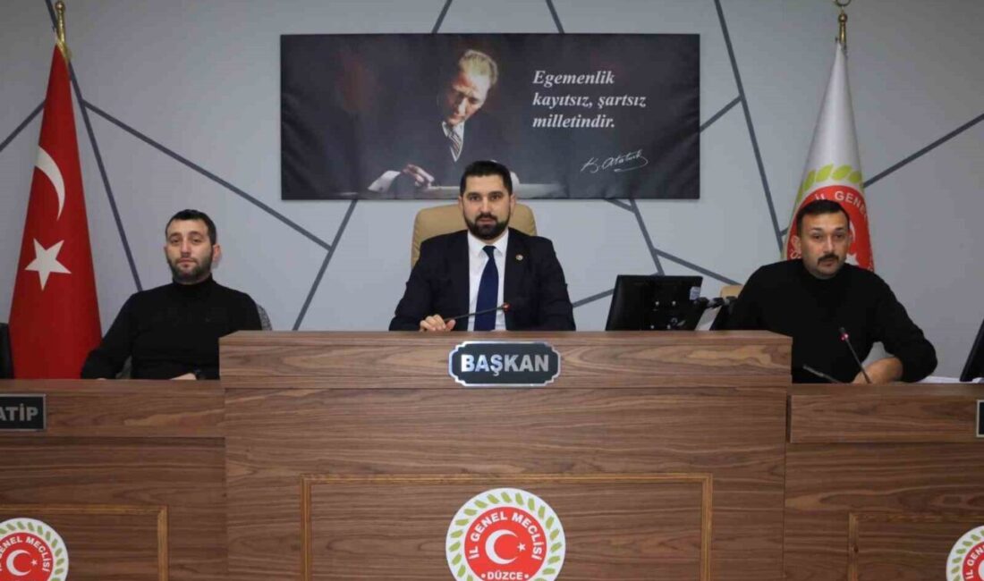 Düzce İl Genel Meclisi'nin Ocak ayı toplantıları, Fazlı Koç başkanlığında