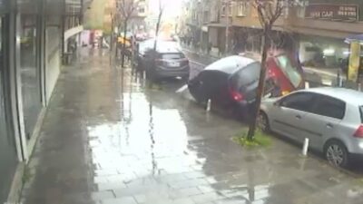 Kağıthane'de Bülent Karataş adlı sürücü, tümsekten hızla geçerken direksiyon hakimiyetini