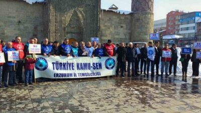 Türkiye Kamu-Sen Erzurum İl Temsilcisi Mucip Gözeger, kamu çalışanlarının maaşlarının