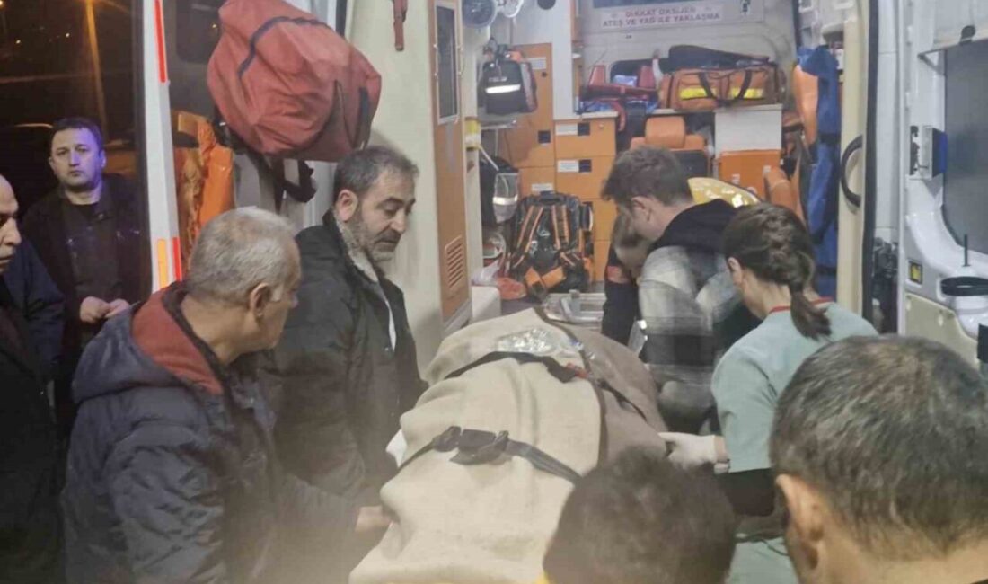 Kamyonun çarptığı polis memuru, Eğitim ve Araştırma Hastanesine sevk edildi Çorum'un Alaca ilçesinde trafik