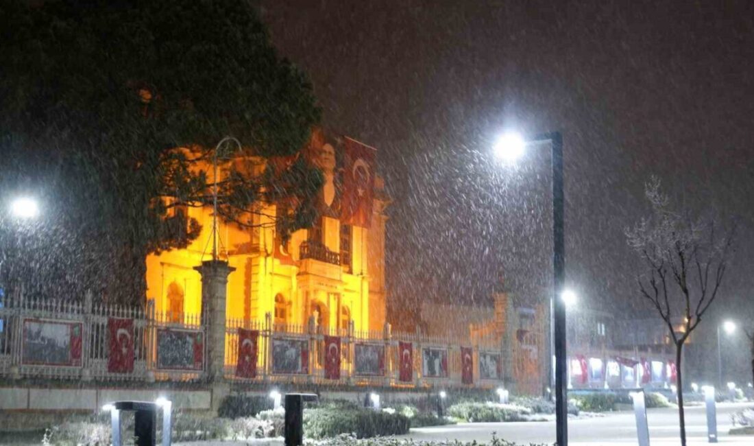 Kar yağışı sebebiyle Edirne'nin