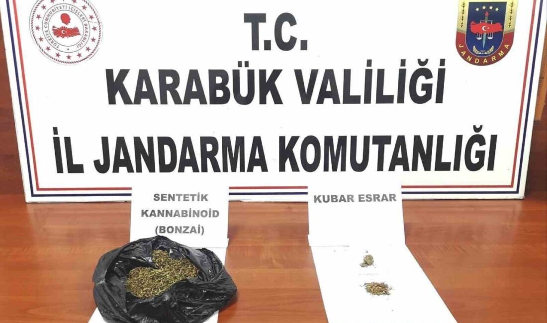 Karabük'te yapılan uyuşturucu operasyonunda 1 kişi, üzerinde 102,5 gram bonzai